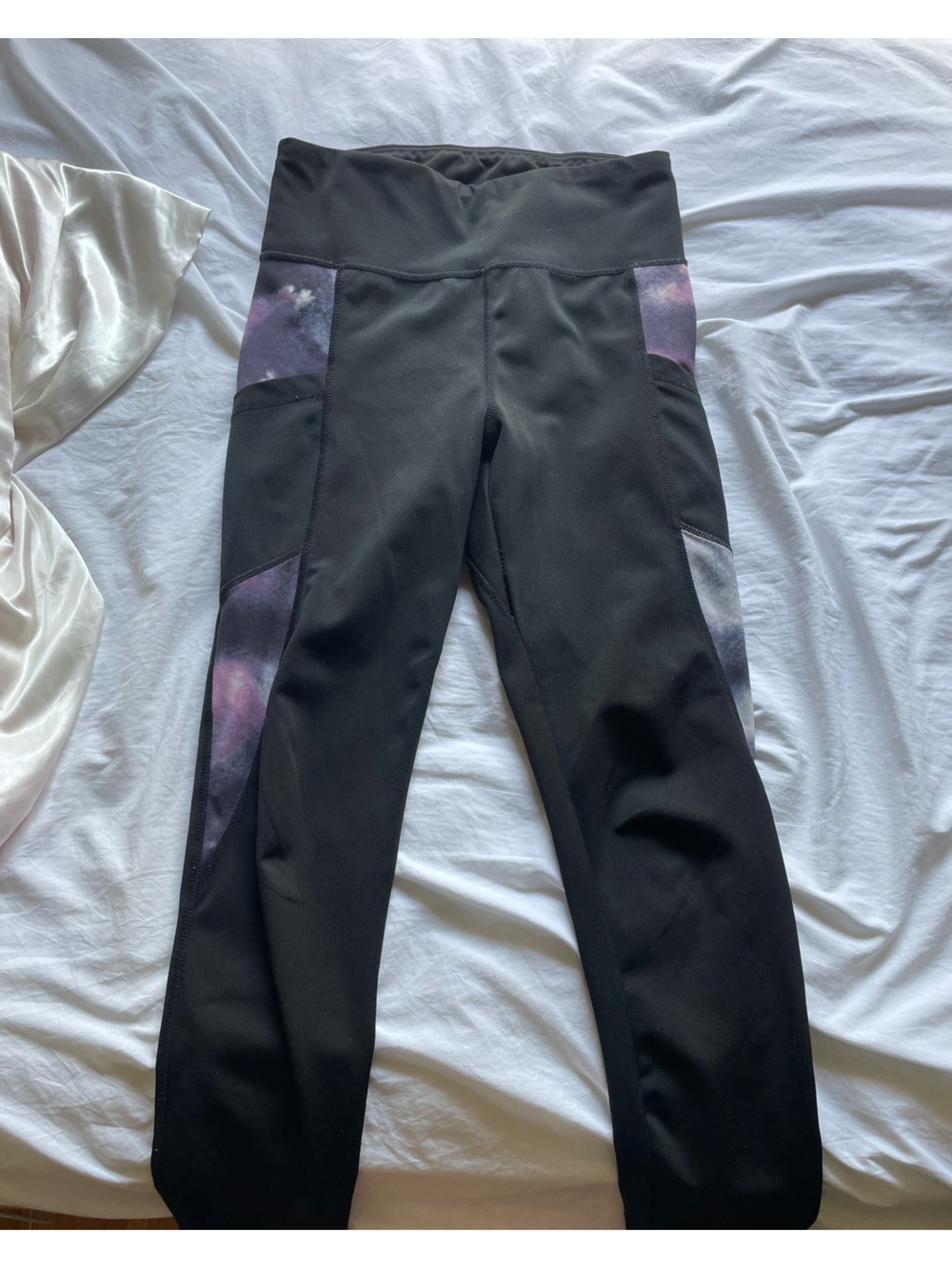 Ardene Black Leggings with White Inner Lining